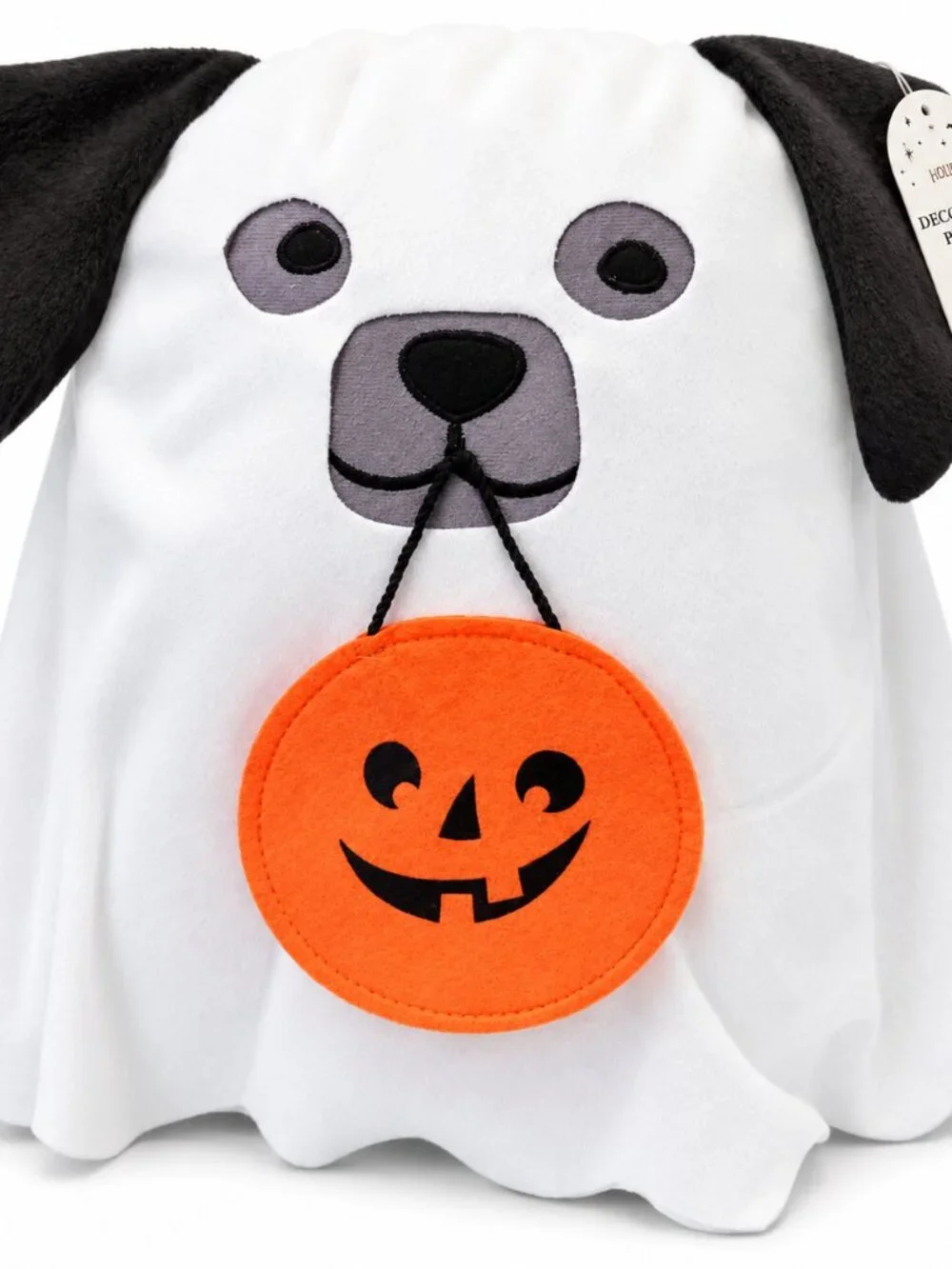Target Bullseye Dog Ghost Halloween Pillow 2024 Pumpkin Trick or Treat NWT